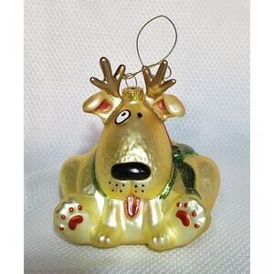 Mercury Glass Ornament Tired Reindeer FIGI All That Glitters